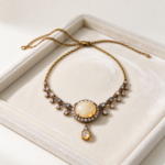 Vintage Inlaid Stone Necklace